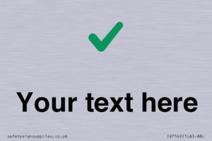 Custom plain background, green tick sign